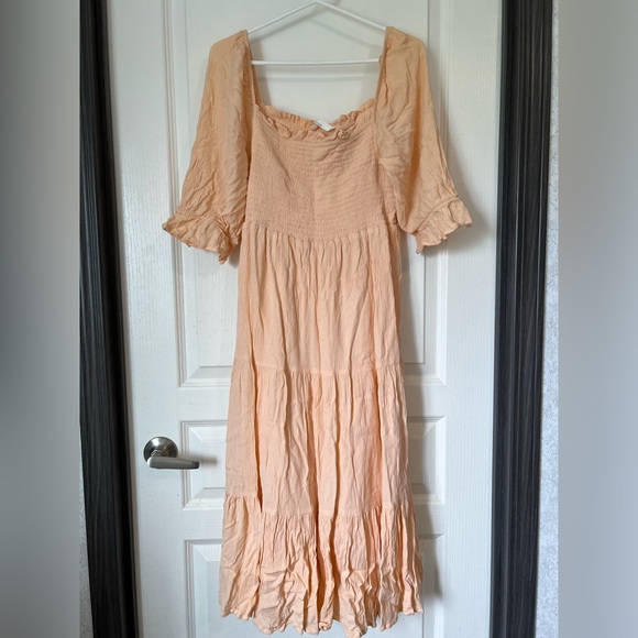 Oak + Fort • Smocked Midi Dress • Size M - Picture 1 of 6